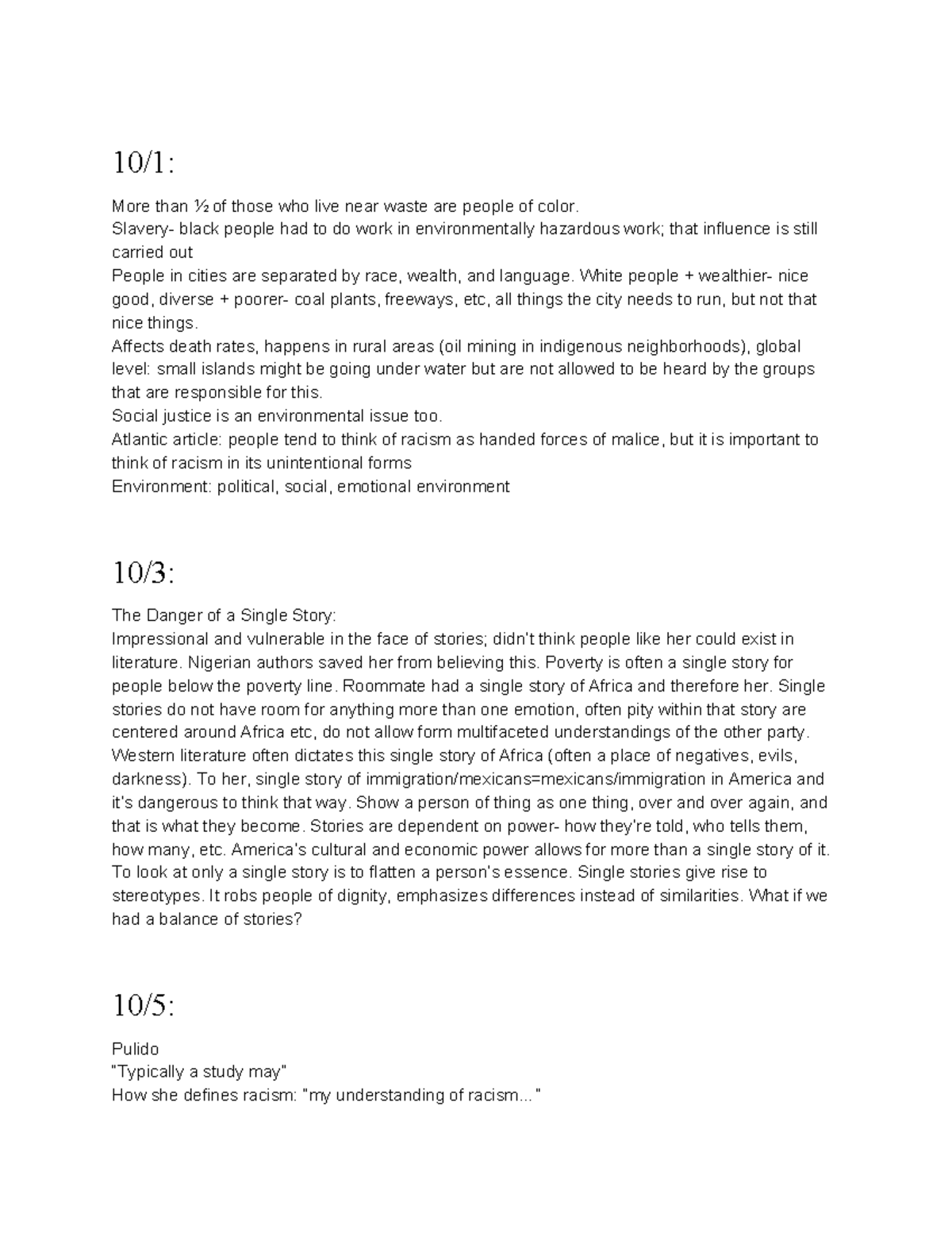 ETHN 103 Lecture Notes - Dr. Kharputly - 10/1: More than ½ of those who ...