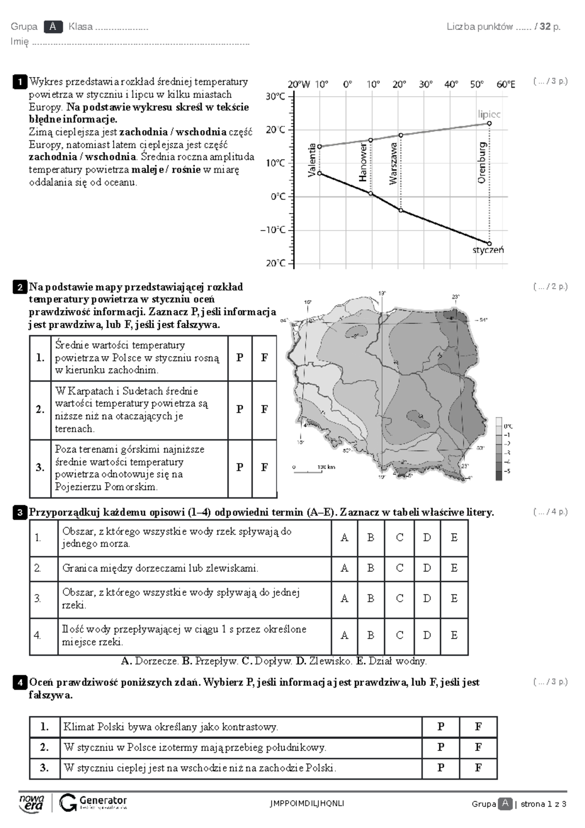 Test 2 Rozdzia 1 rodowisko Przyrodnicze Polski Cz 2 t 7 14 