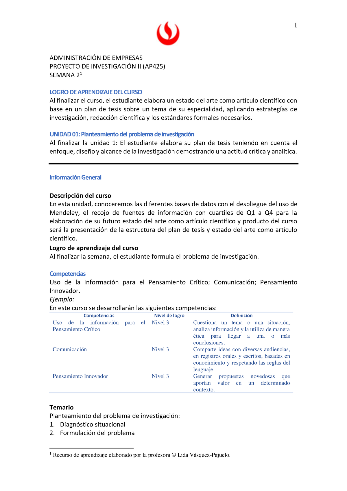 Guía-Estudiante Semana 2 - ADMINISTRACI”N DE EMPRESAS PROYECTO DE ...