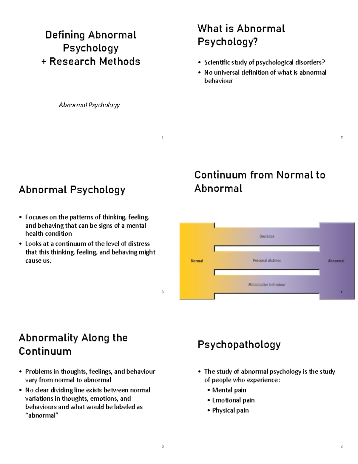 research topics for abnormal psychology