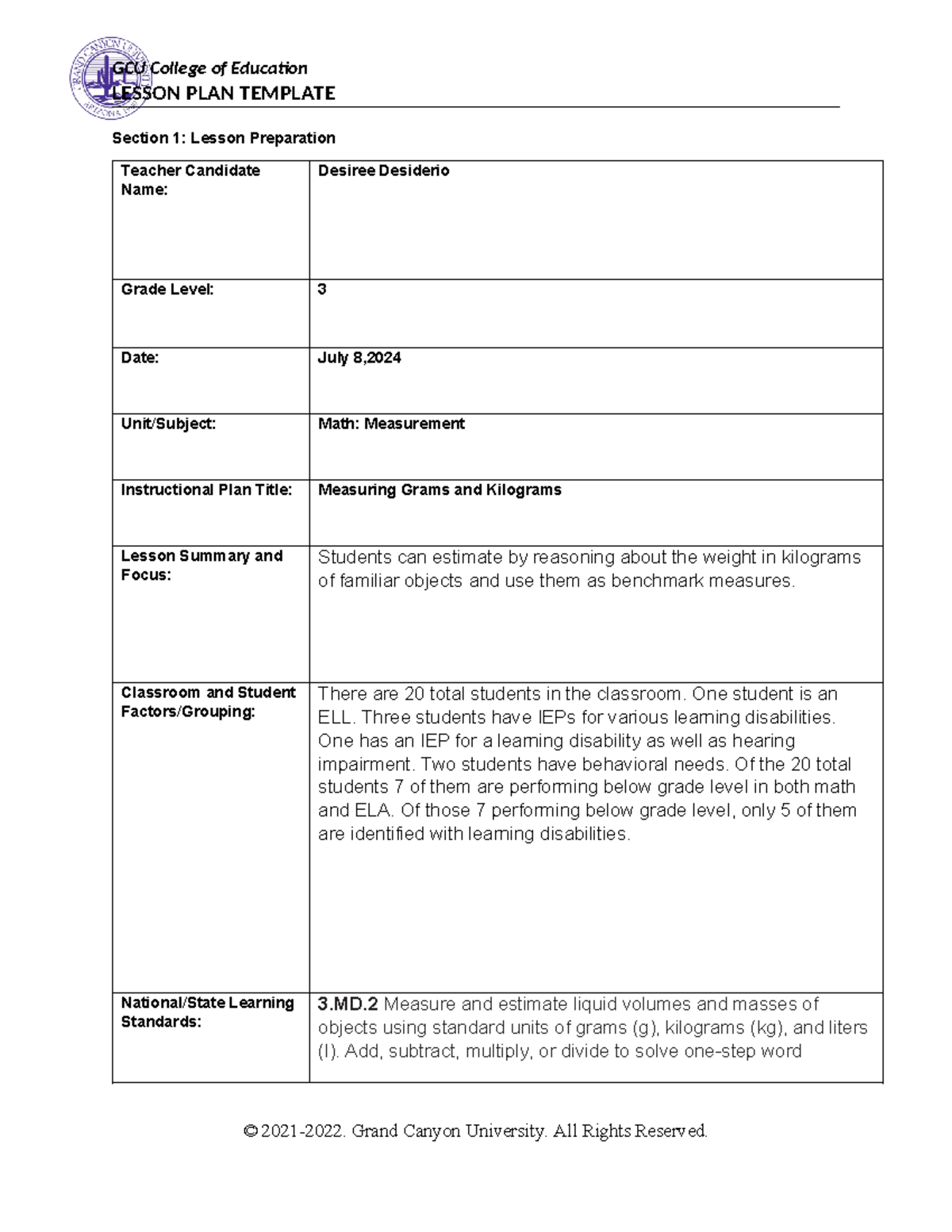 Coe-lesson-plan-template - LESSON PLAN TEMPLATE Section 1: Lesson ...