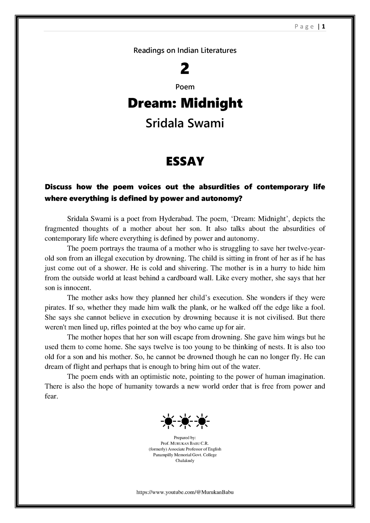 dream-midnight-essay-very-useful-p-a-g-e-1-youtube-murukanbabu