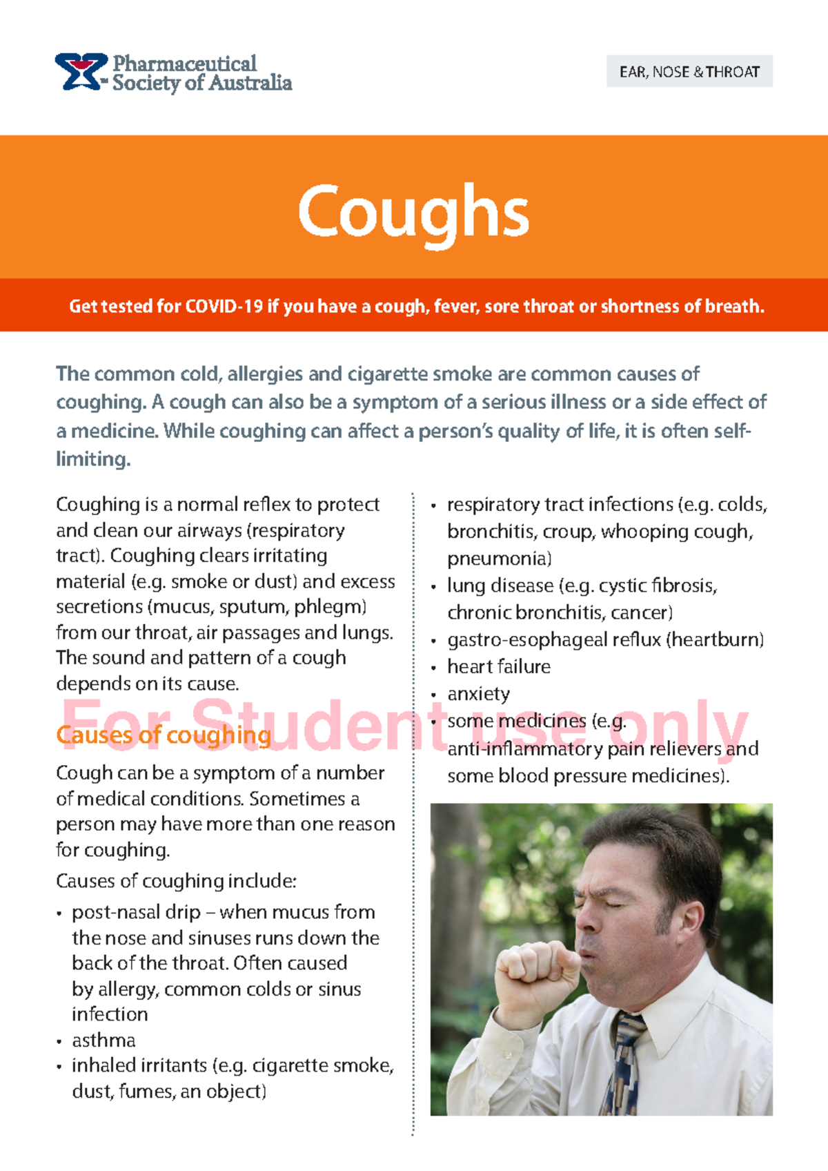 Coughs - oske - For Student use only The common cold, allergies and ...