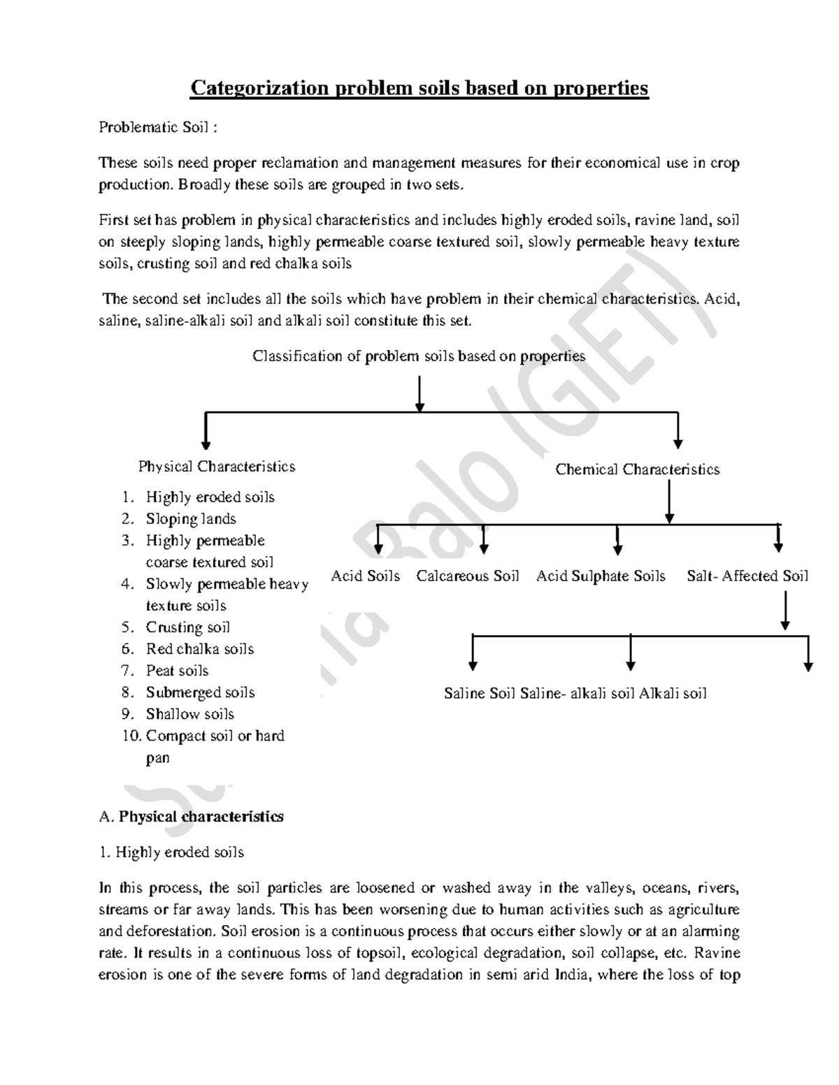 Classification of problem soil - Categorization problem soils based on ...