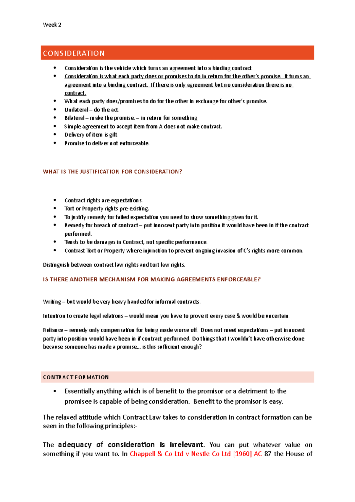 Consideration - Dr. Capper - CONSIDERATION Consideraion is the vehicle ...