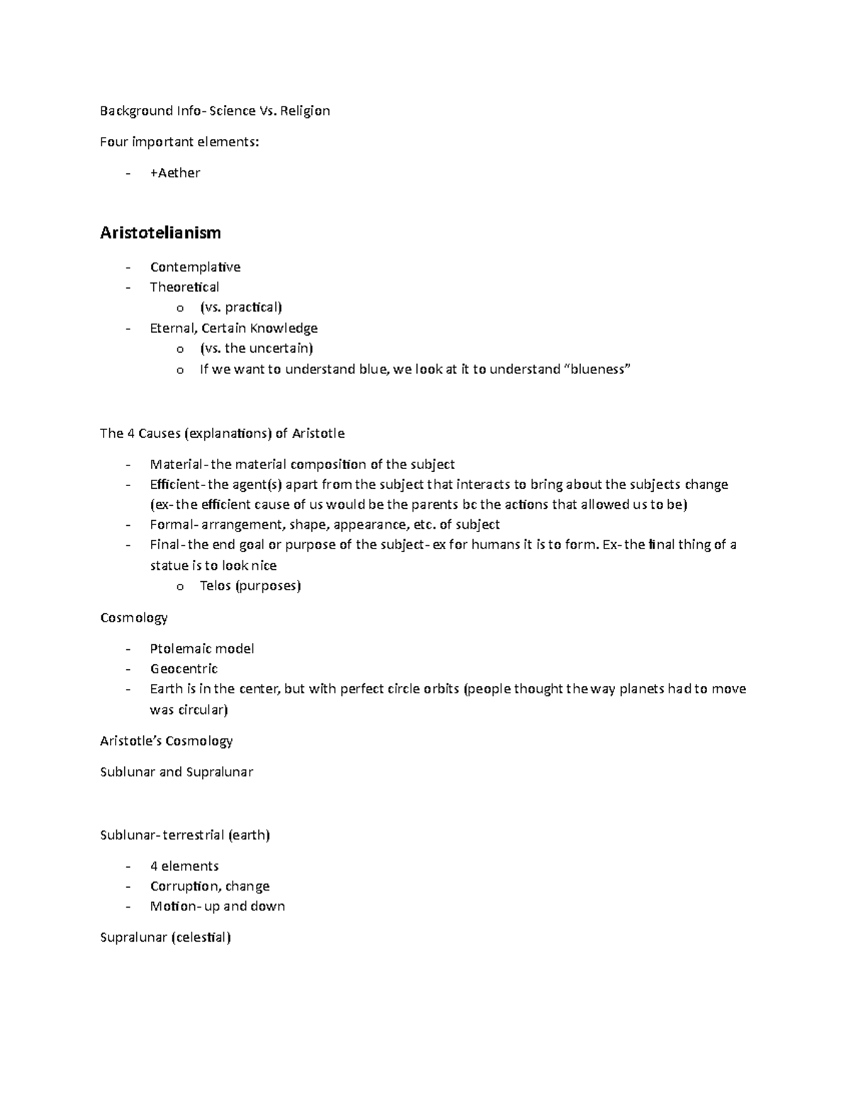 Background Info- Science Vs Religion - Background Info- Science Vs ...