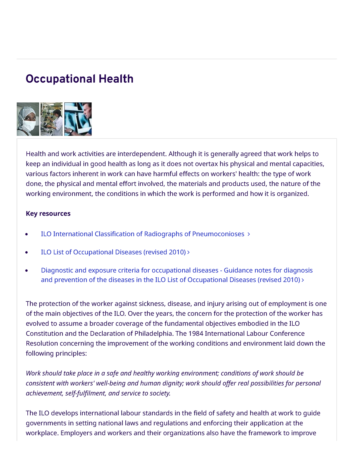 research topics in occupational health