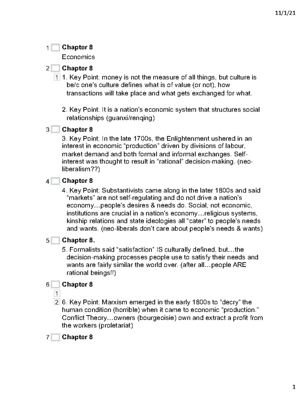 Chap8Economics-1 - Lecture Notes 2-4 - 11/1/ 1 Chapter 8 Economics ...