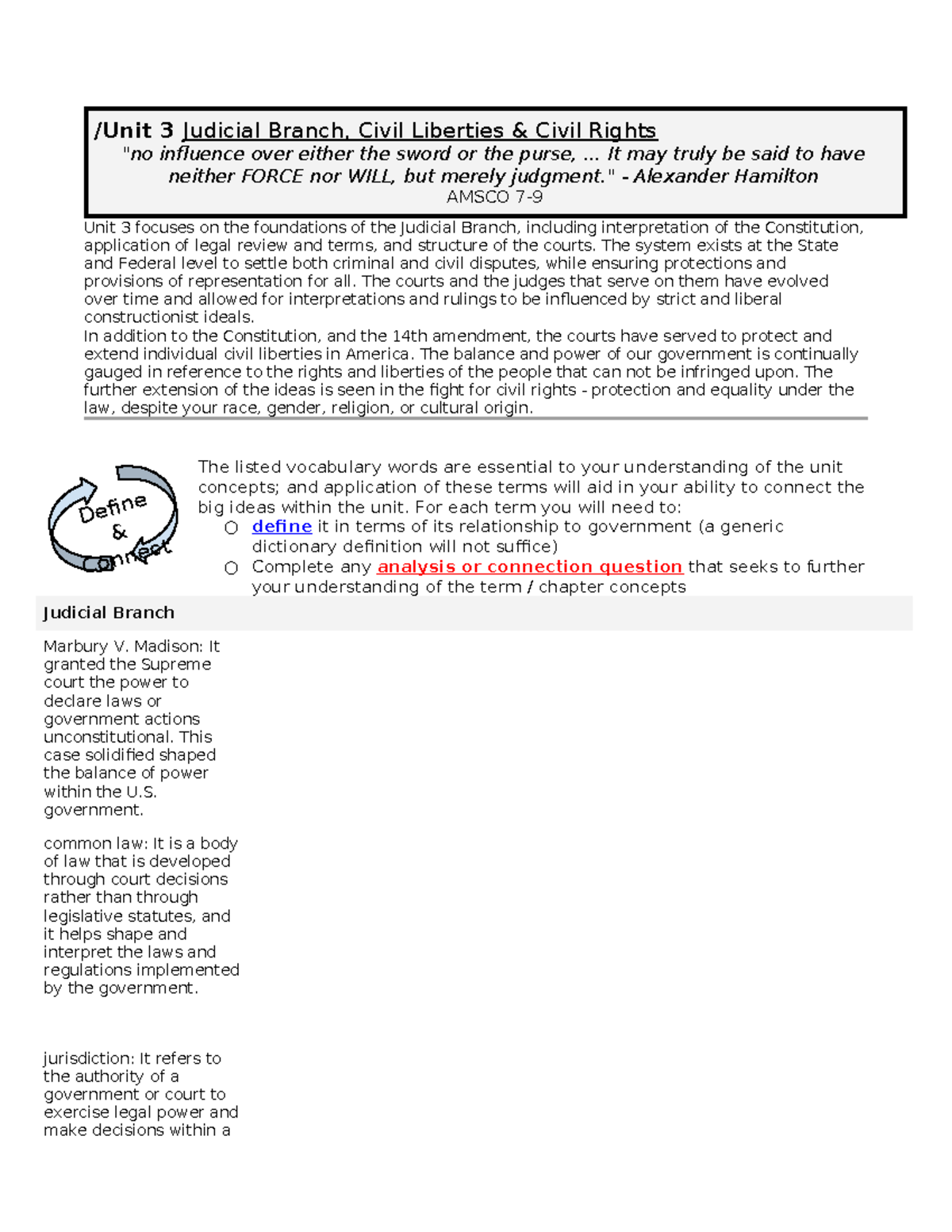 Unit 3 Civil Liberties and Civil Rights DONE copy - /Unit 3 Judicial ...