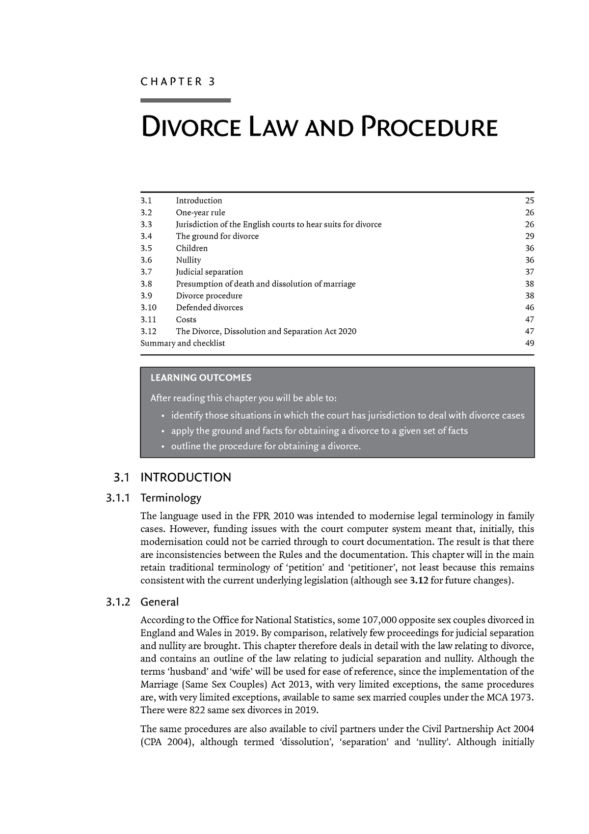 Chapter 03 - Divorce - Ch 3 Family Law - Divorce Law And Procedure 25 C ...