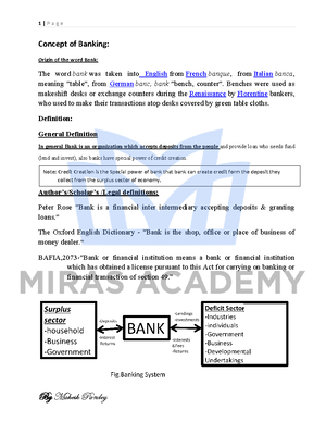 Banking Notes Balkumar Sir To Distribute - Banking Concept, Development ...