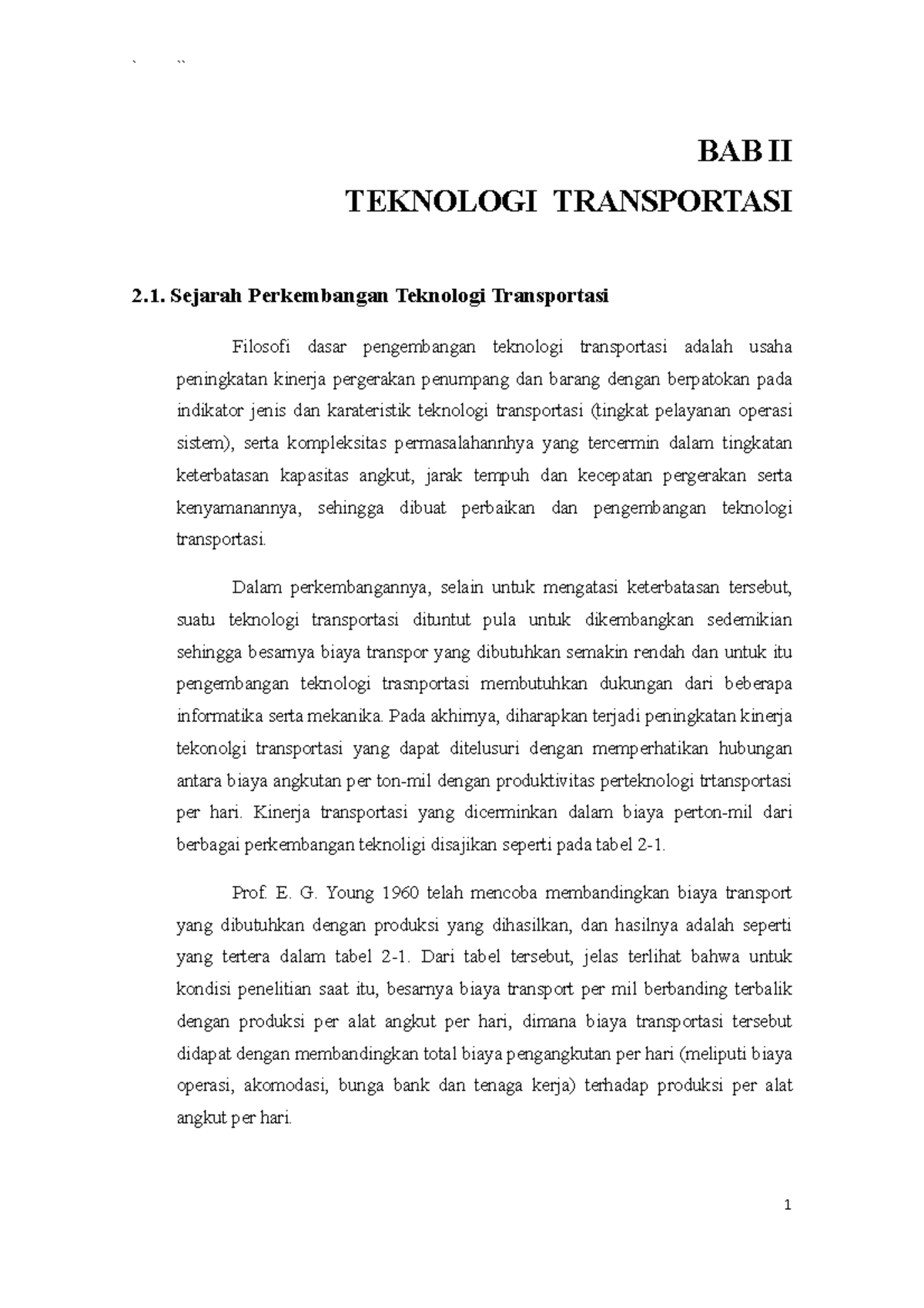 Teknologi Transportasi - BAB II TEKNOLOGI TRANSPORTASI 2. Sejarah ...