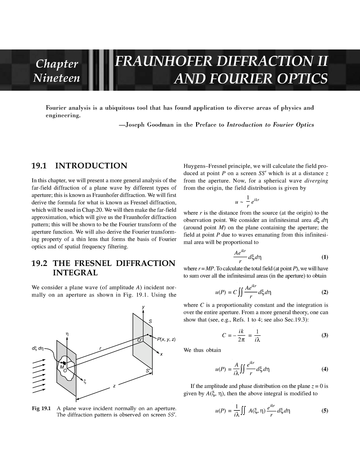 Optics- 19 - Fraunhofer Diffraction (II) And Fourier Optics - 19 ...