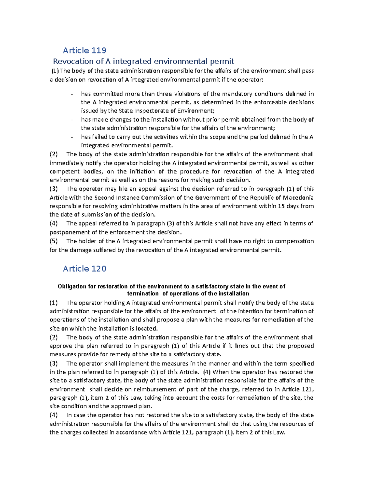 environmental-law-m22-article-119-revocation-of-a-integrated
