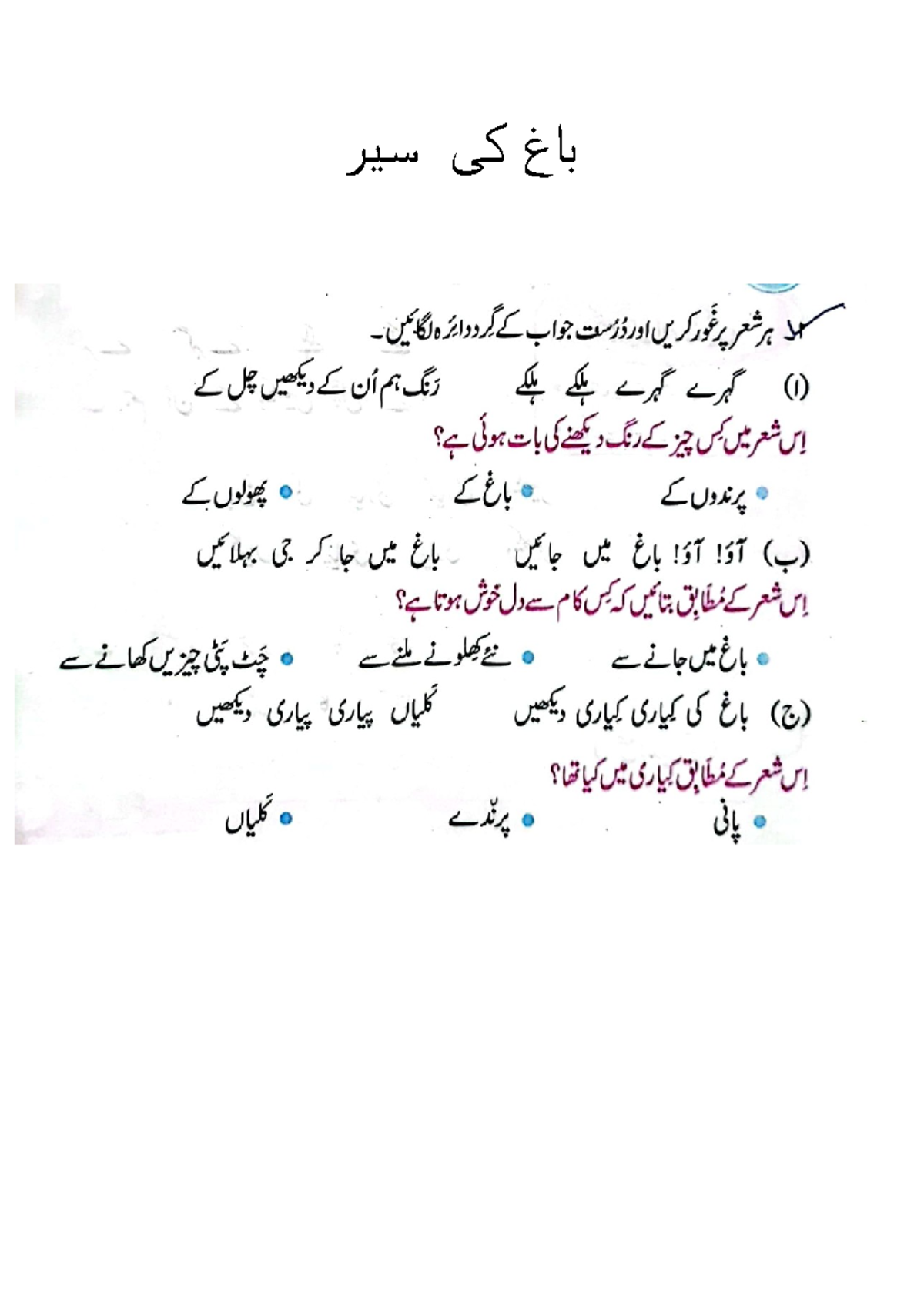 bagh ki sair essay in urdu for class 2