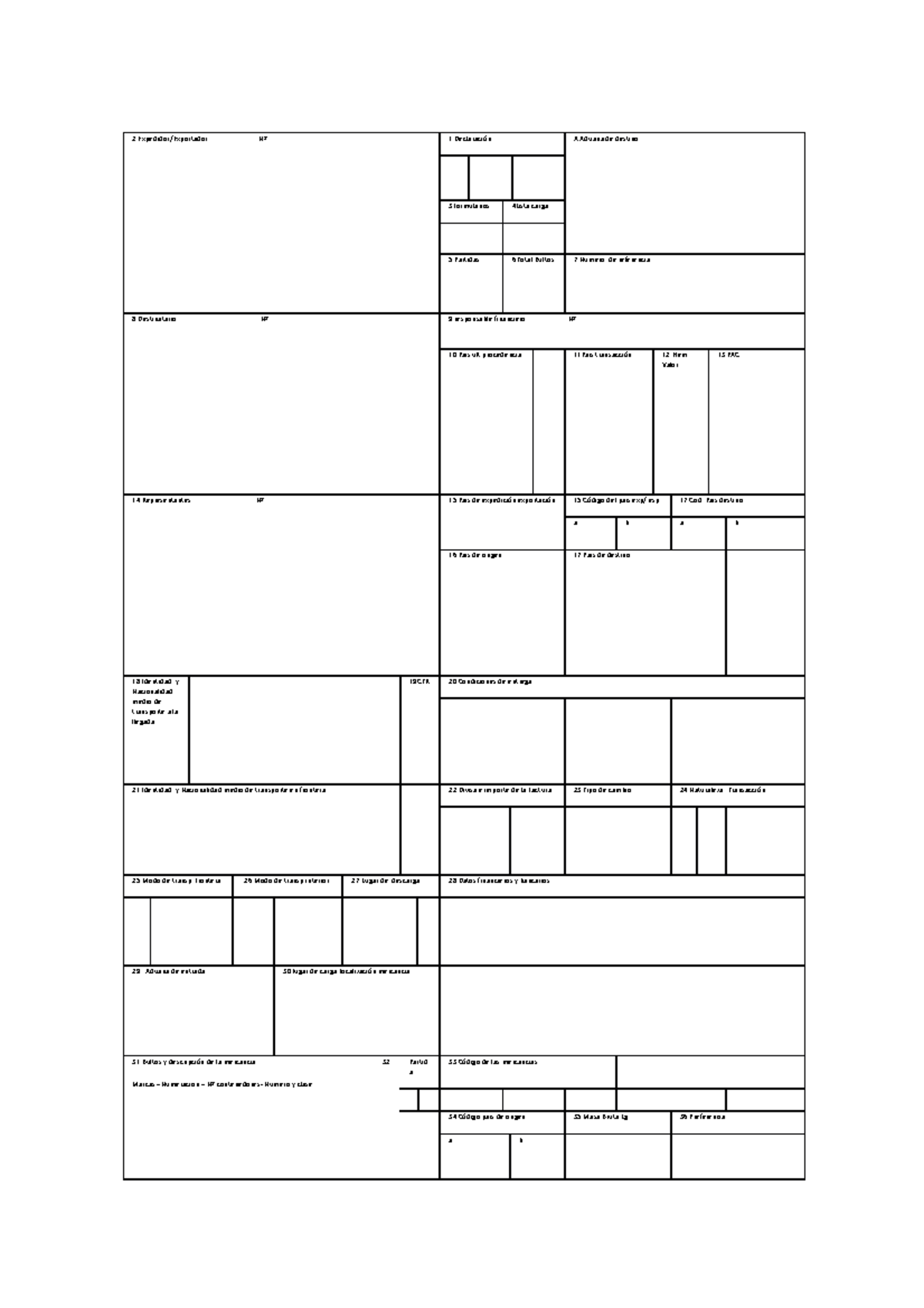 Dua Impot Dua 2 Expedidor Exportador Nº 1 Declaración A Aduana De