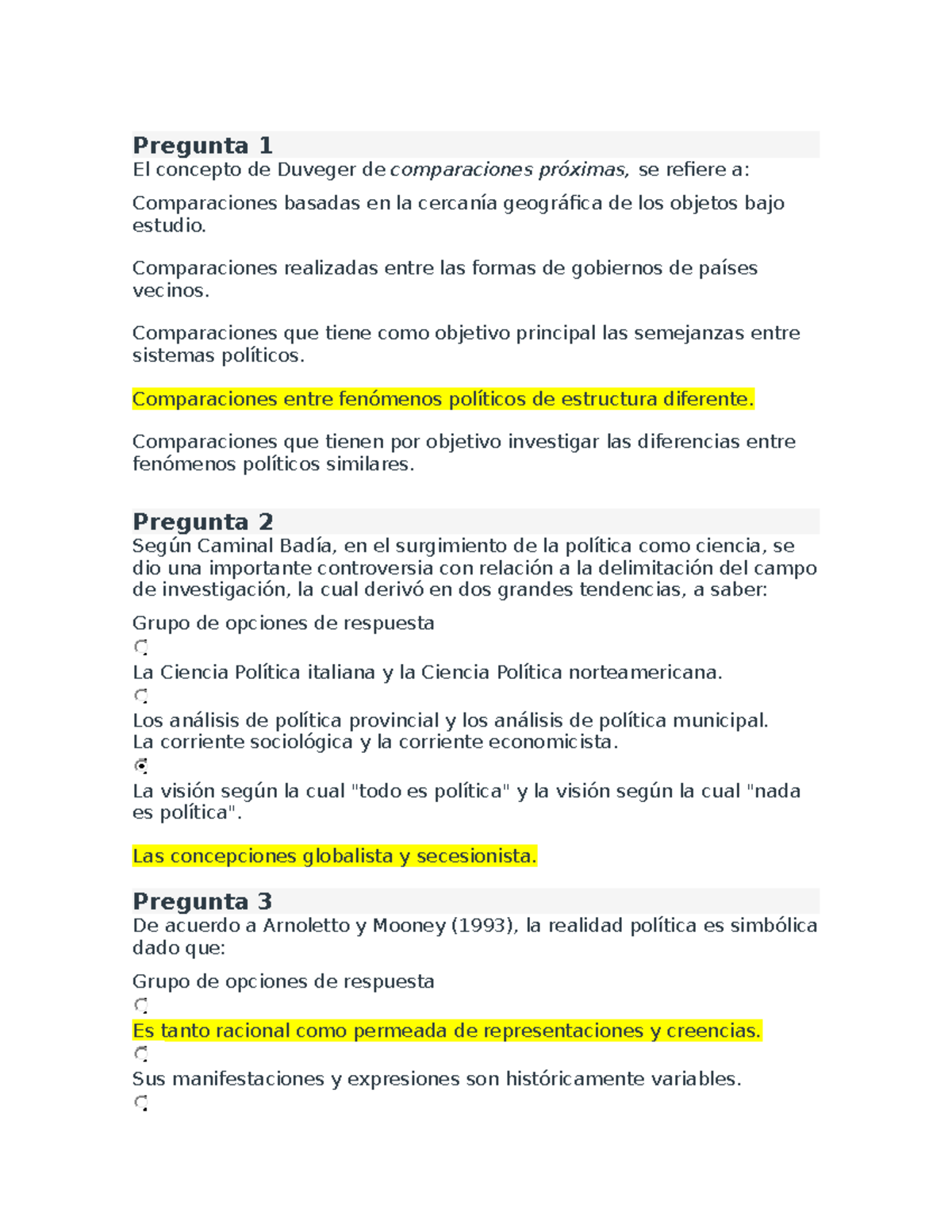 TP1 Sistemas Politicos Comparados - Pregunta 1 El Concepto De Duveger ...