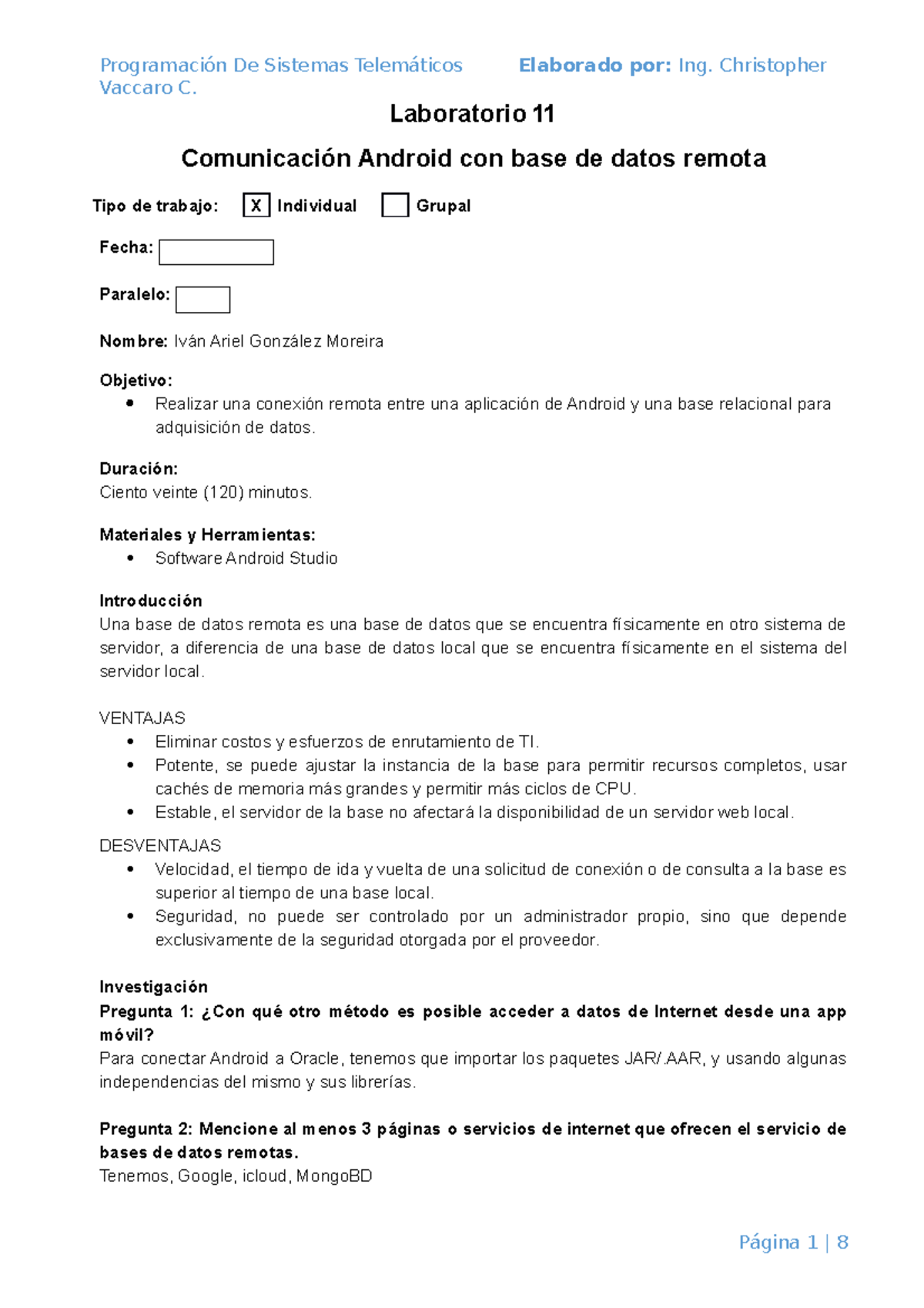 Laboratorio#11-Comunicacion Android con Base de Datos Remota - Vaccaro ...