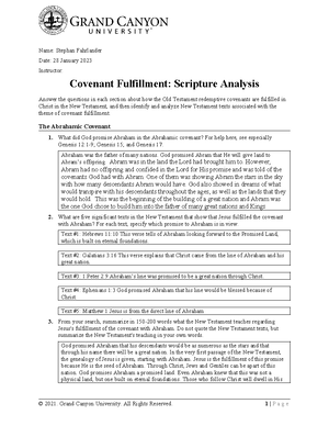 Parable Assignment - Review the 