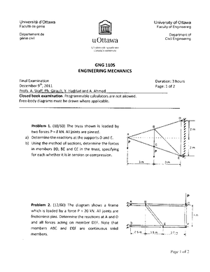 Centroids Assignment - Centroid - GNG 1105D Engineering Mechanics ...
