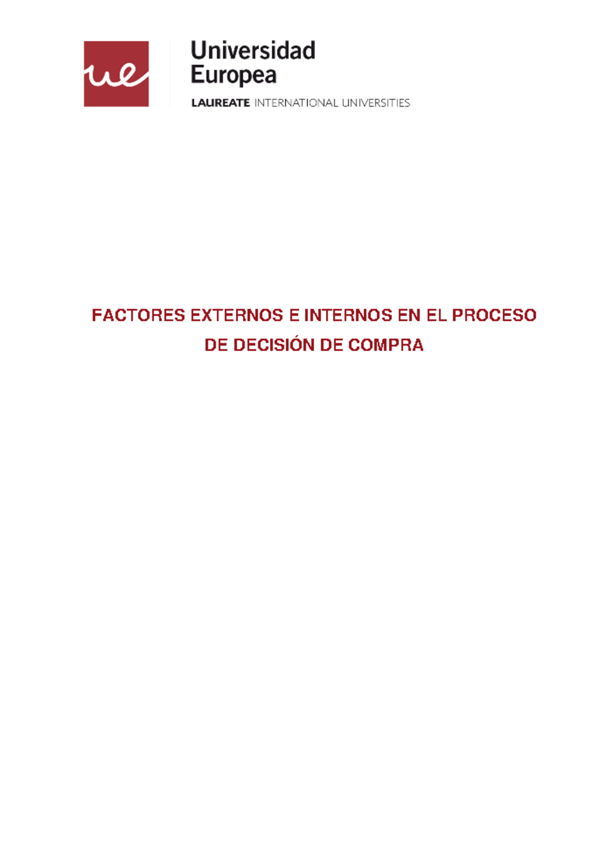 V Factores Externos E Internos En El Proceso De Decision De Compra ...