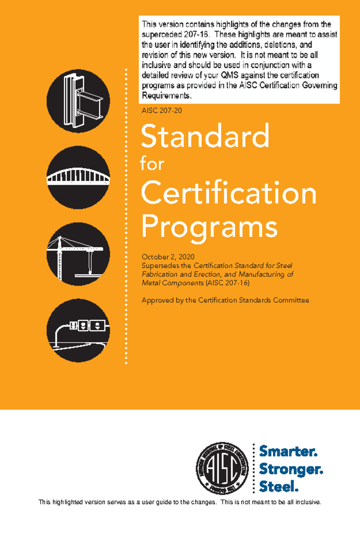 207 20 standard for certification programs with highlights 2 AISC 207