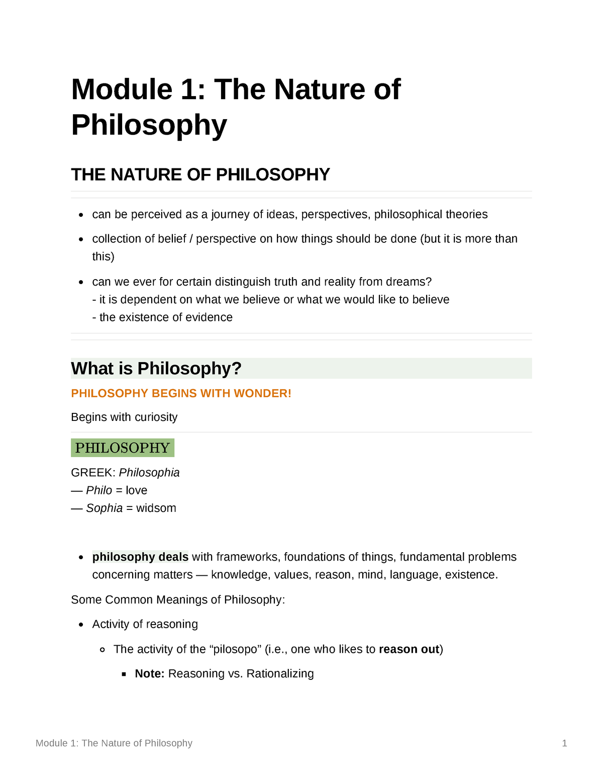 essay of nature of philosophy