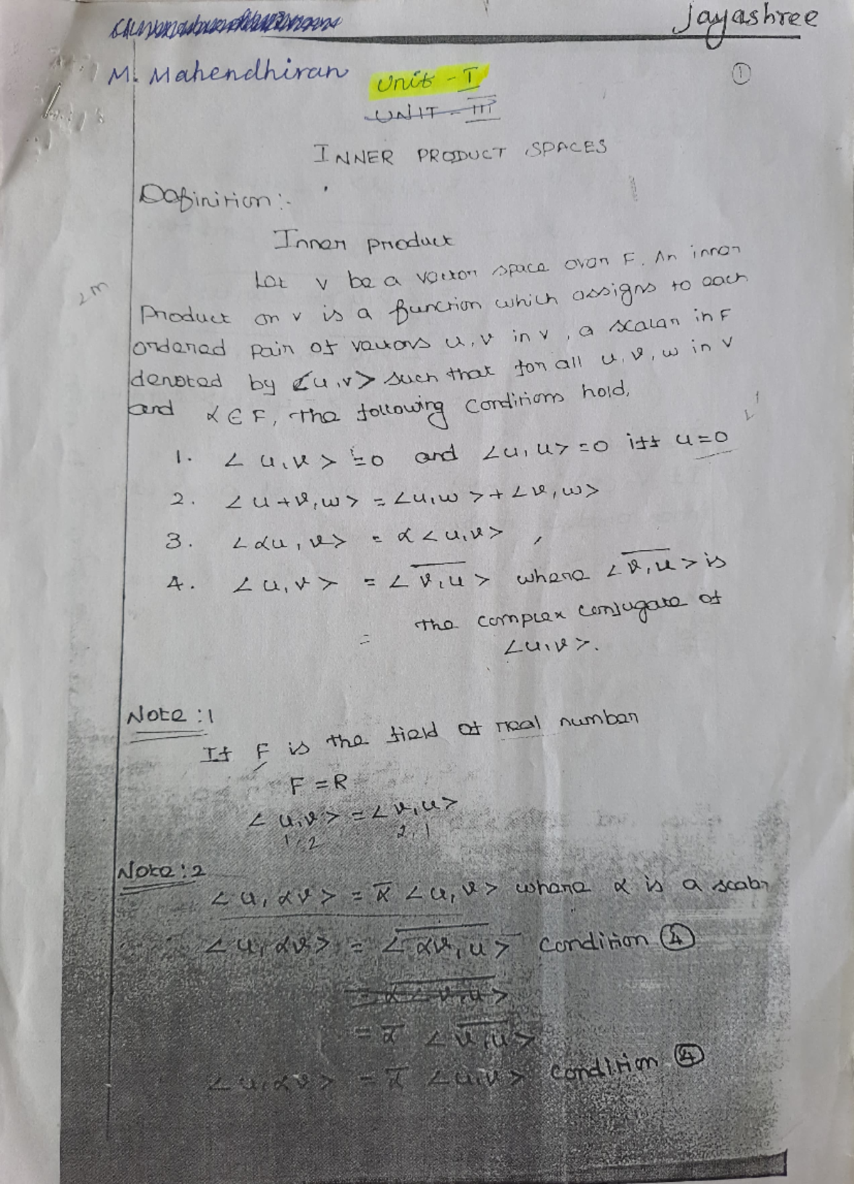 Maths unit 1 - Master of Computer Applications - Studocu