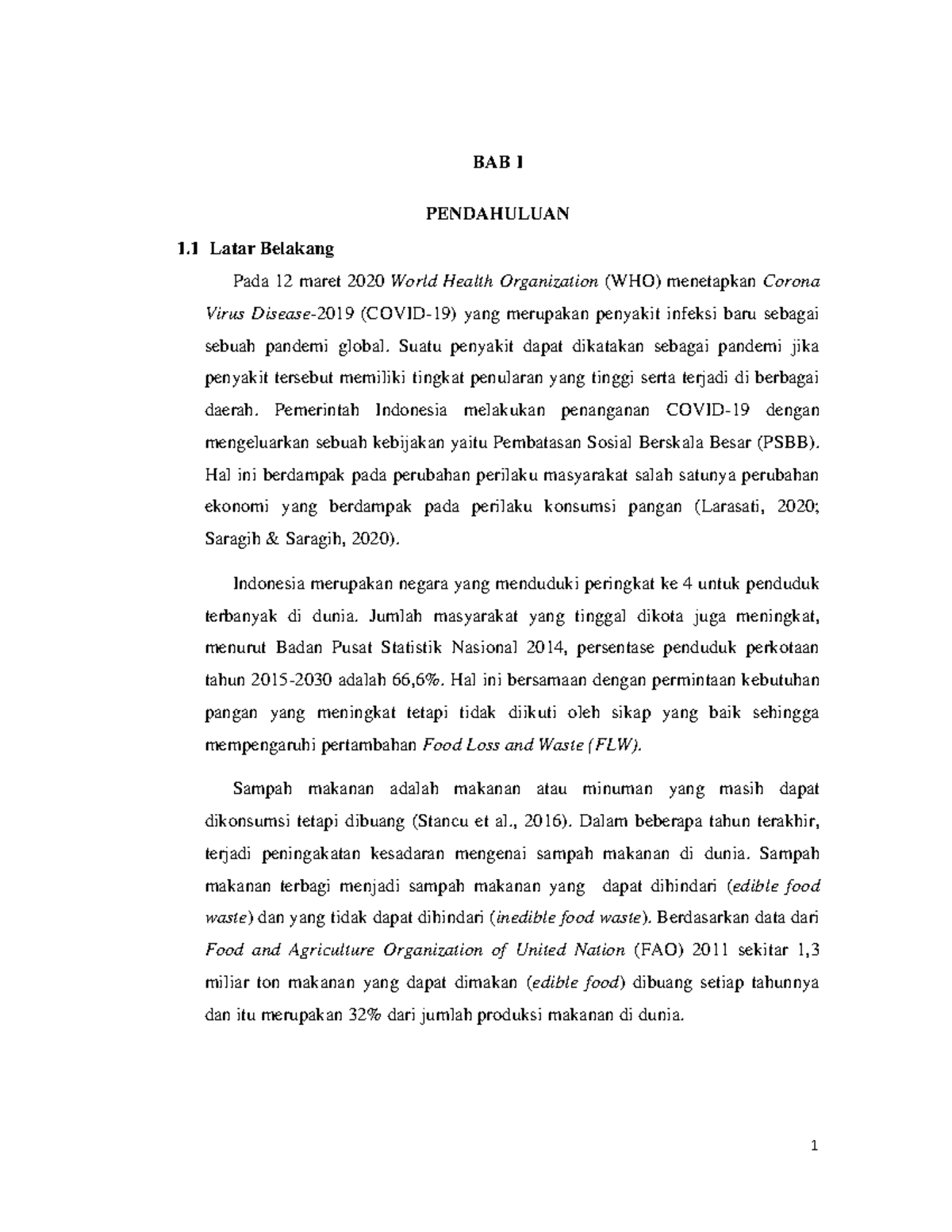 UEU Undergraduate 23427 BAB1 - BAB I PENDAHULUAN 1 Latar Belakang Pada ...