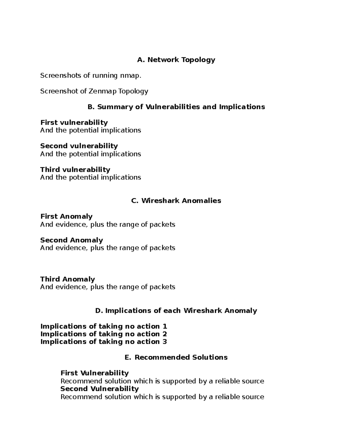 C844 Task 1 Template - A. Network Topology Screenshots Of Running Nmap ...