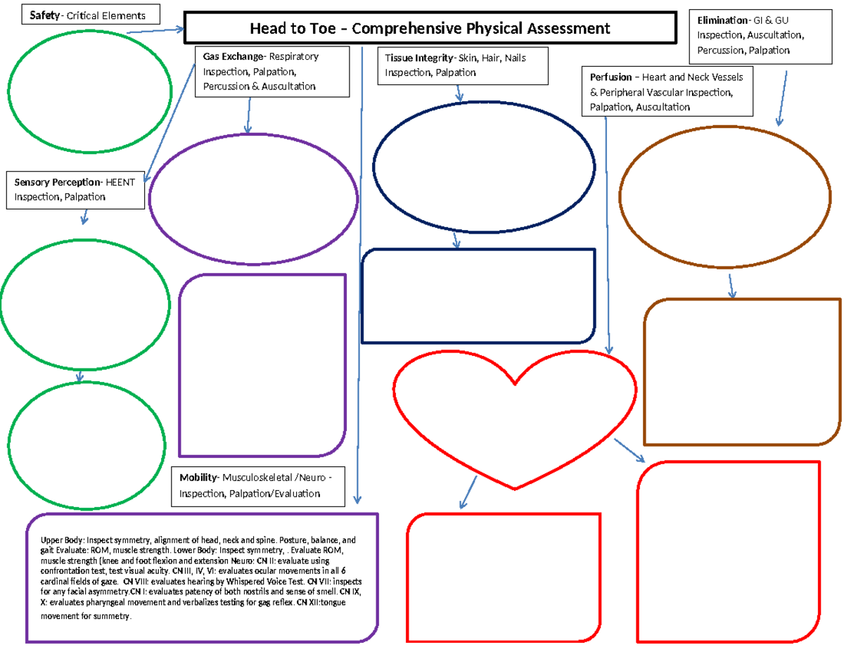 Concept Map Head-to-Toe Physical Assessment-1 - Head to Toe ...
