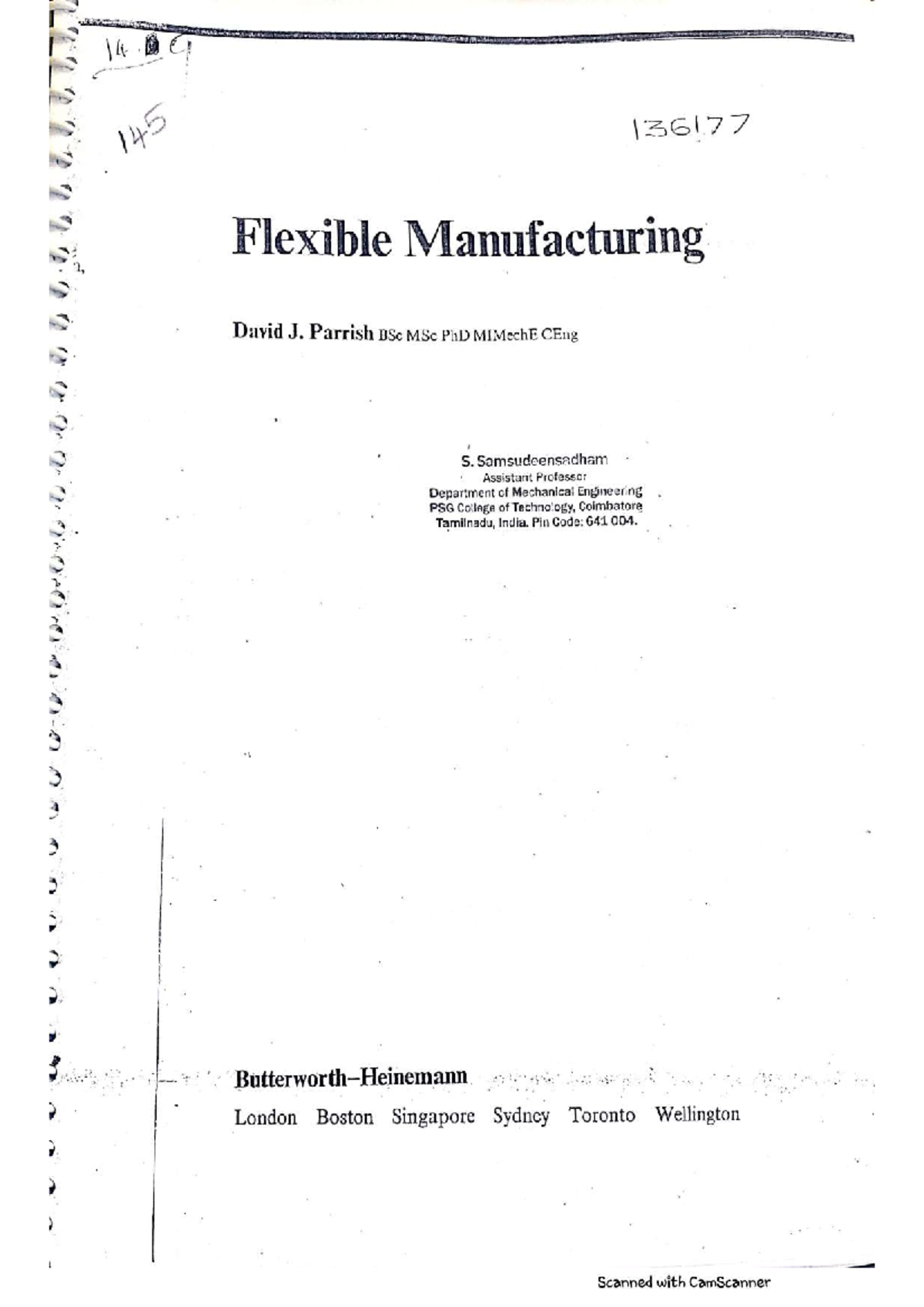 FMS. Parish BOOK compressed - Mechanical Engineering - Studocu