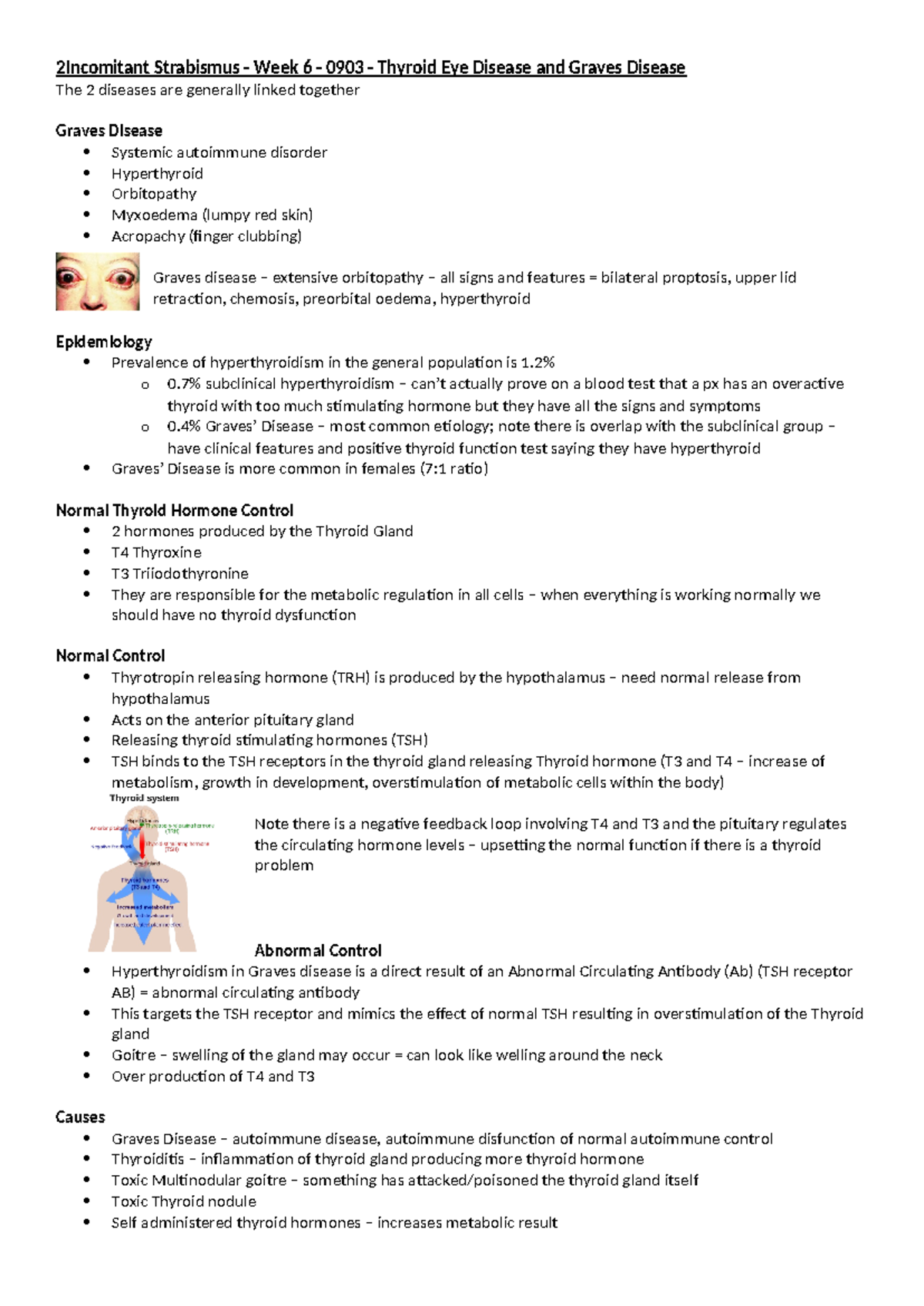 Incomitant Strabismus - Week 6 - 0903 - Thyroid Eye Disease and Graves ...