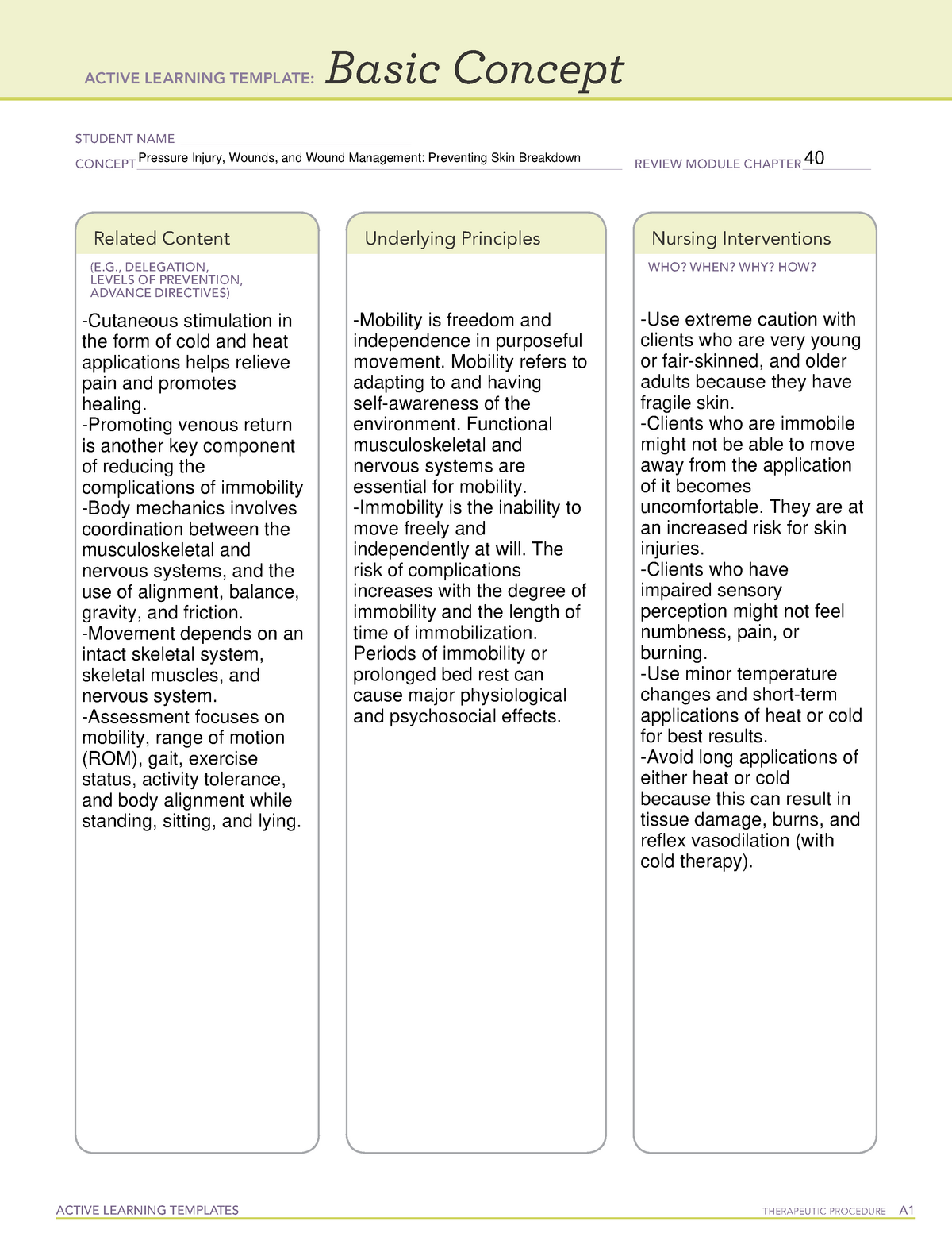 Ati Active Learning Template Basic Concept Management Of Care 2023