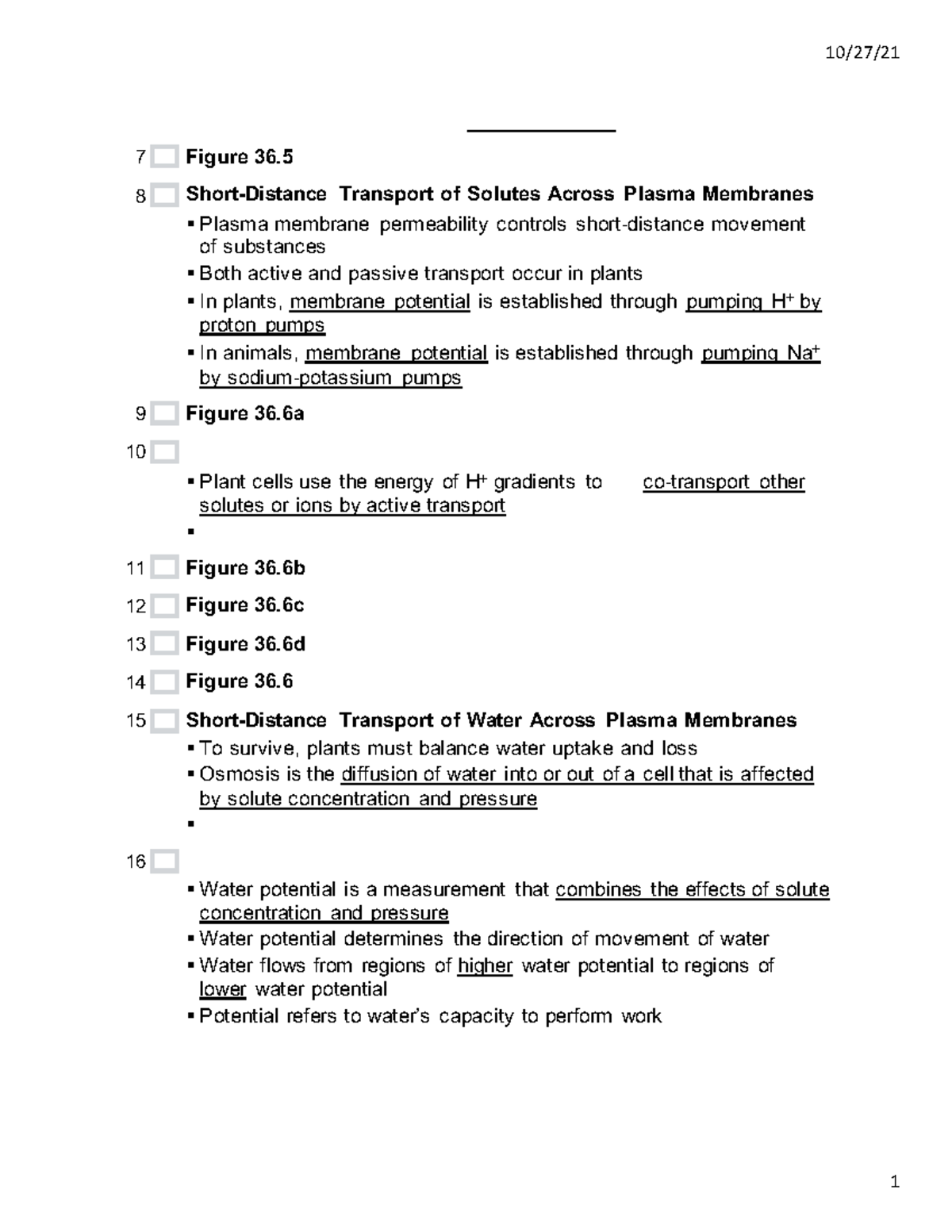 General Biology II BIO 182 Lecture Notes - 10/27/ 1 Figure 36. Short ...