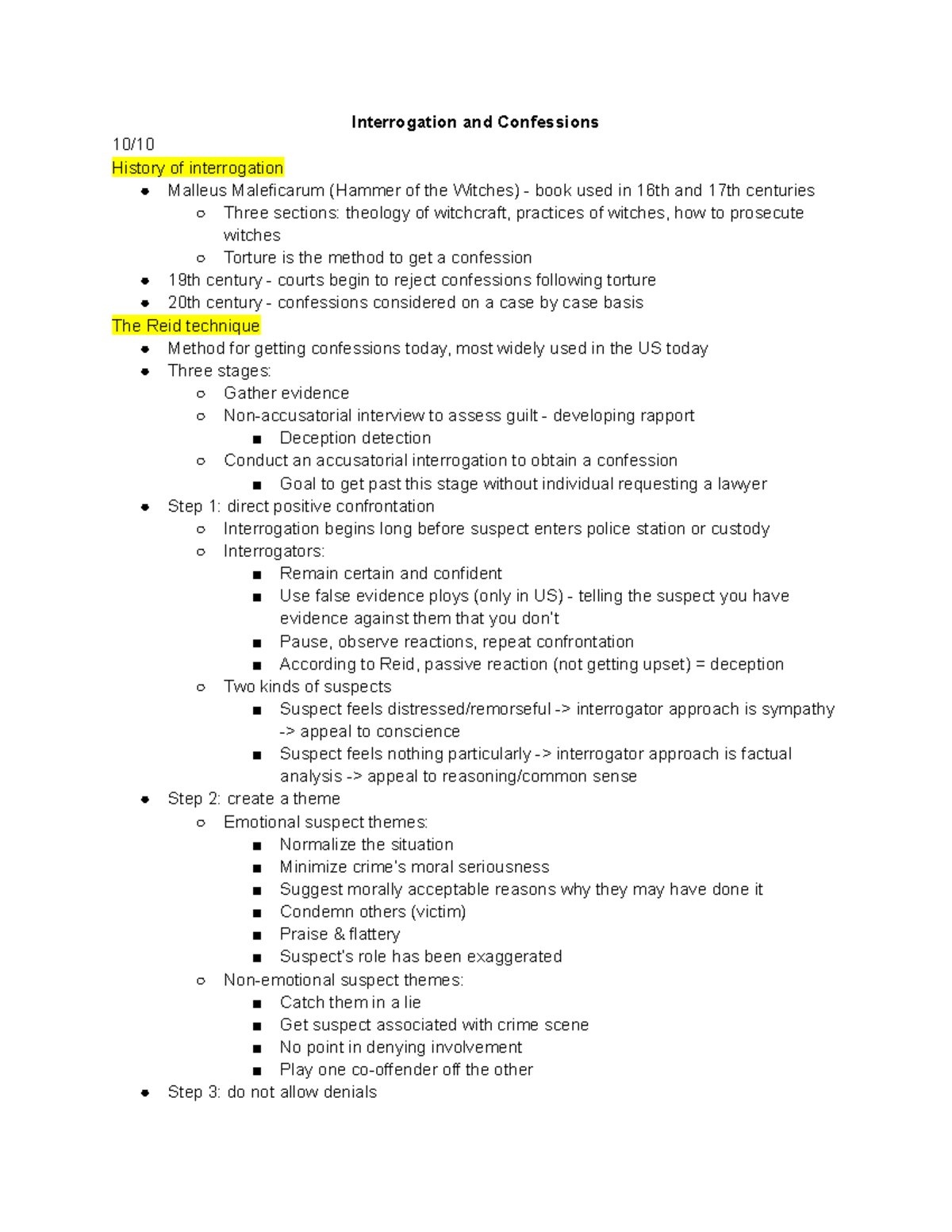 Interrogation and Confessions - Interrogation and Confessions 10 ...