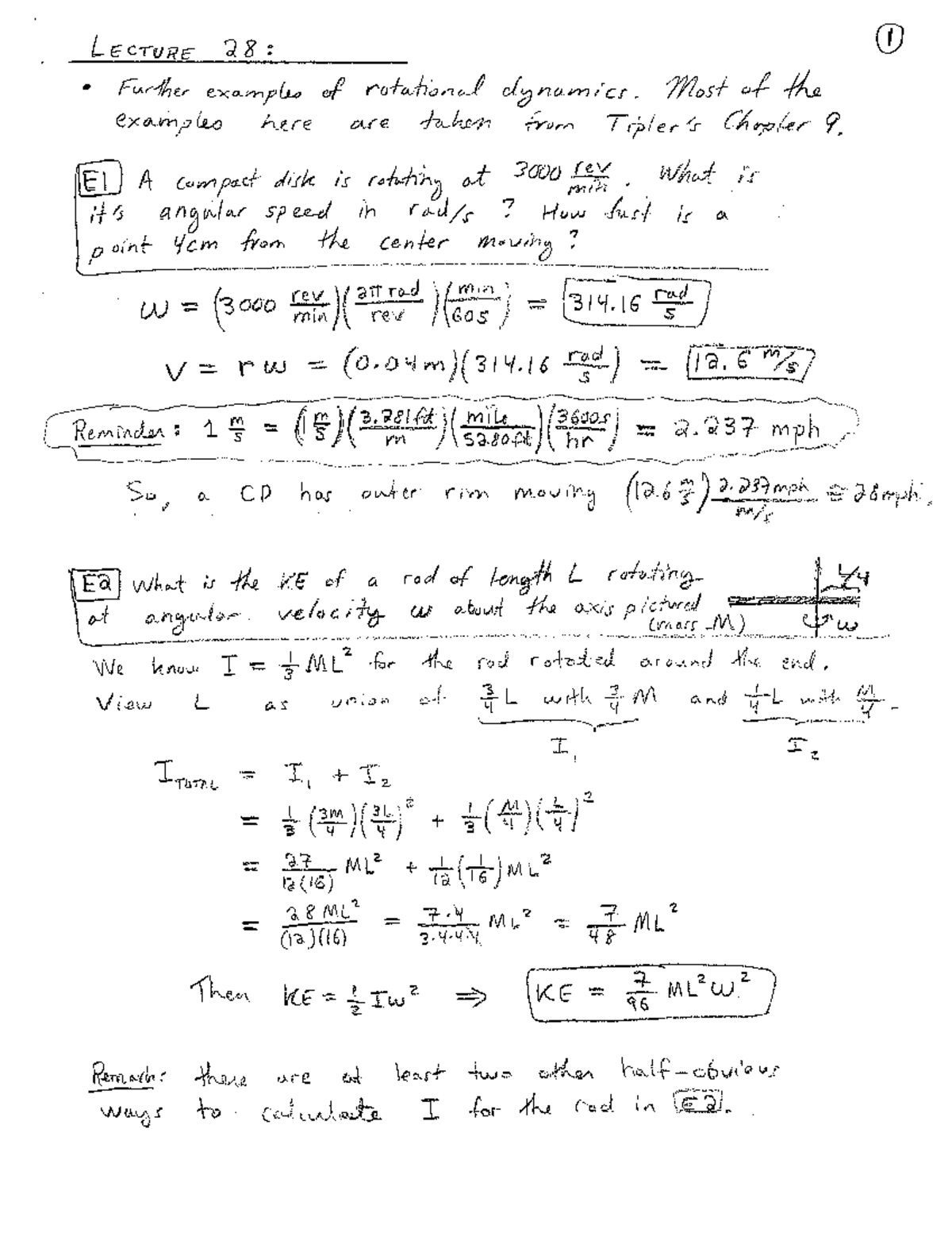 Lecture notes, lectures 27 - 30 - LECTURE 98 3 A5 re aura 5?, A 3600 ...