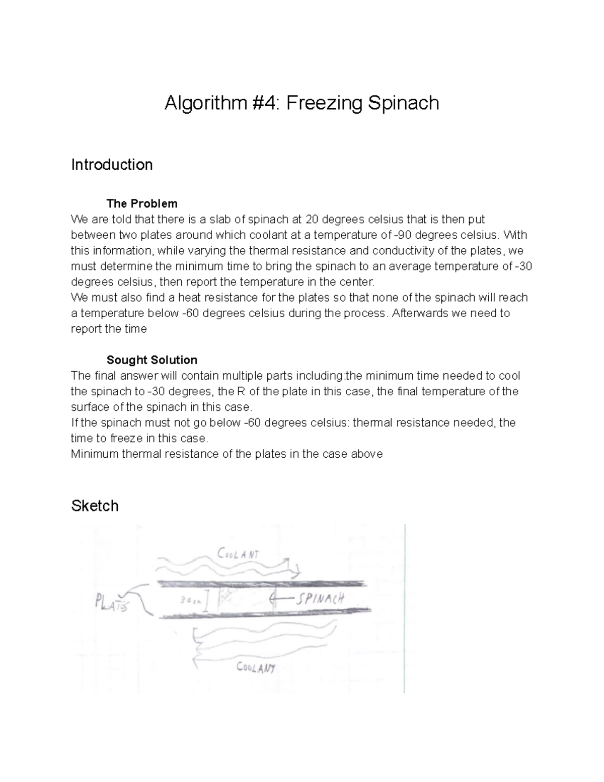 HAM Problem 4 Algorithm Algorithm 4 Freezing Spinach Introduction