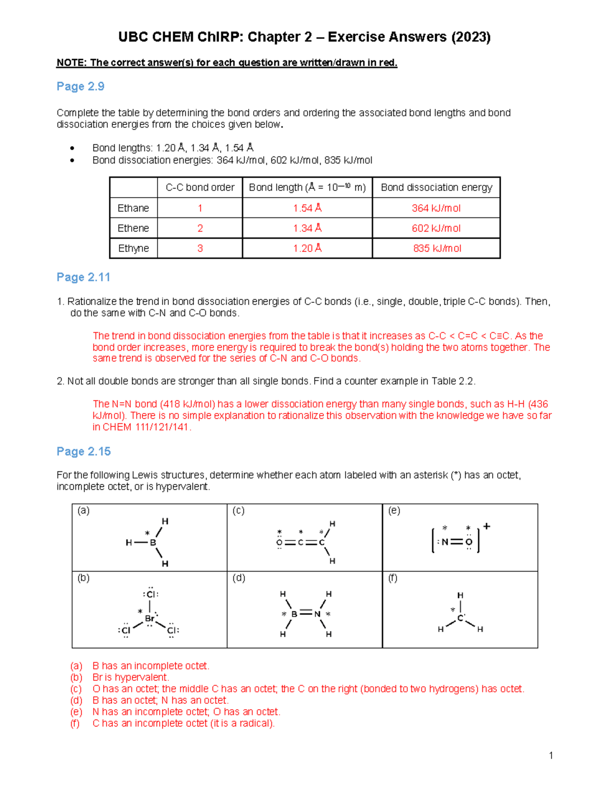 Chapter 2 Exercise Answers 2023 - NOTE: The correct answer(s) for each ...