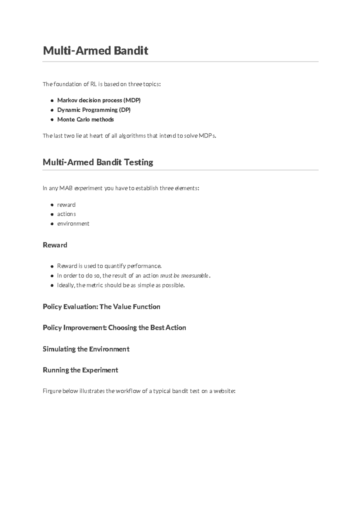 MultiArmed Bandit RL Algorithms Book MultiArmed Bandit The
