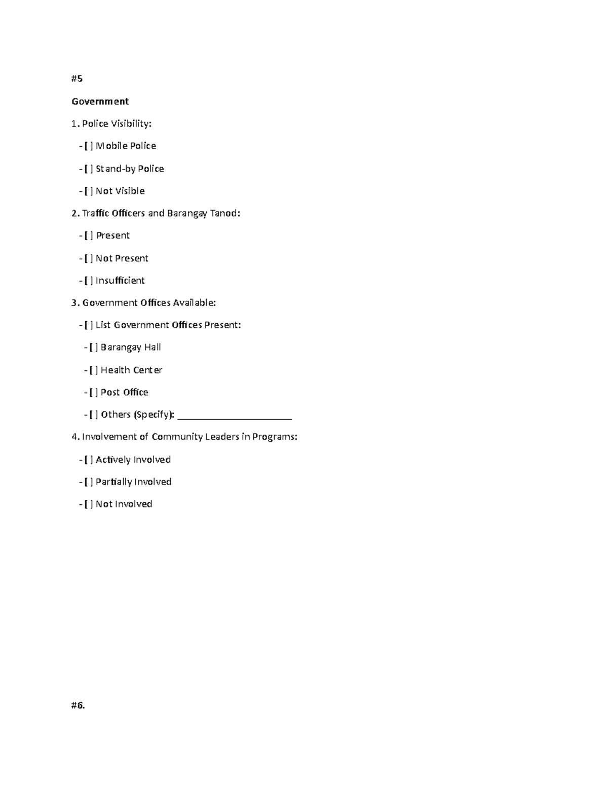 checklist-5-to-9-government-police-visibility-mobile-police-stand-by