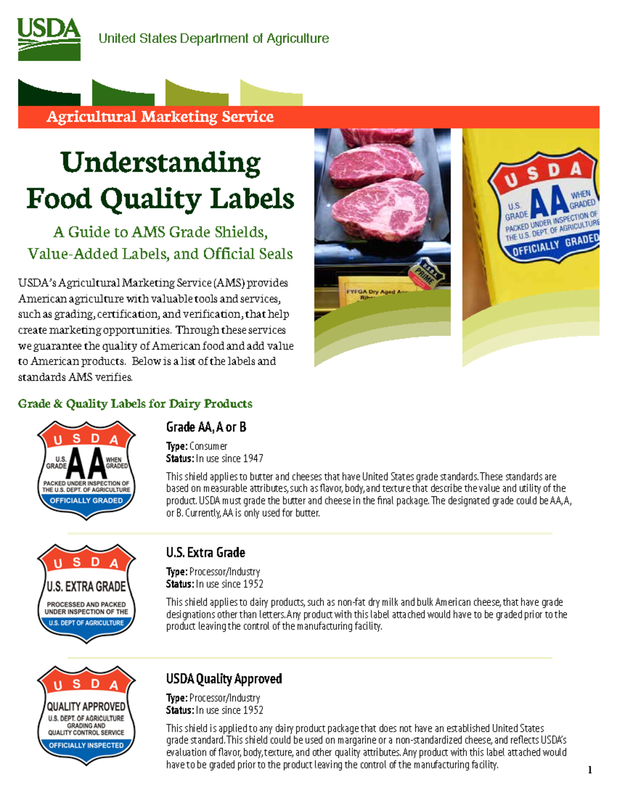 AMSProduct Label Factsheet United States Department of Agriculture