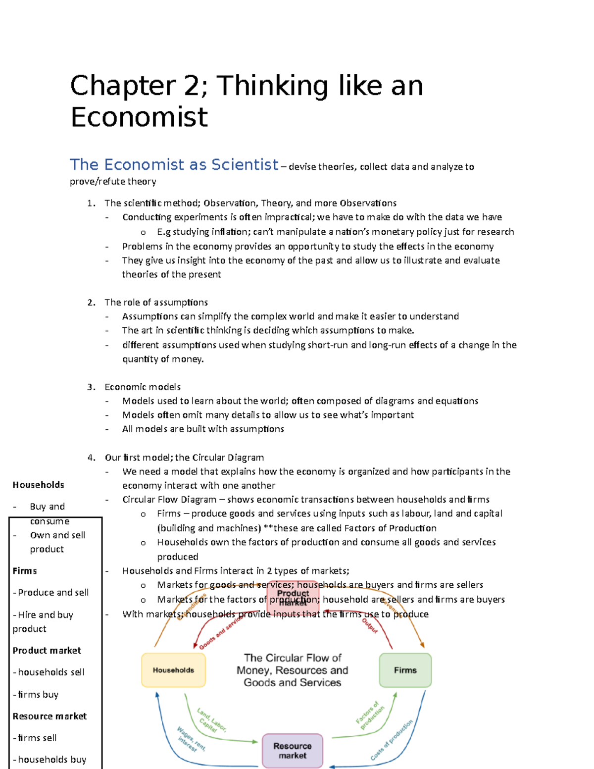 Chapter 2 - Summary Study Guide For Principles Of Microeconomics, Sixth ...