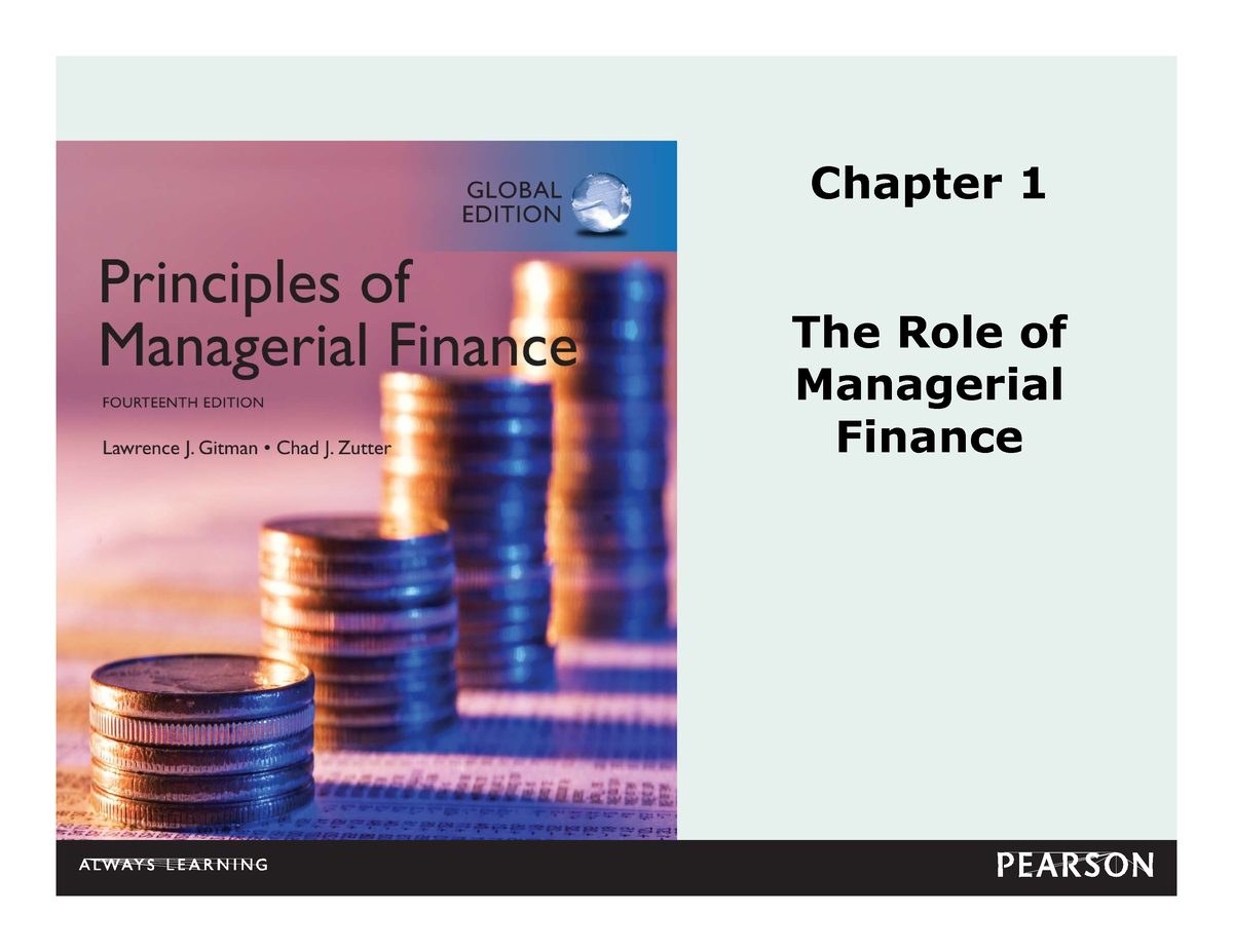 Chapter-01 - Financial Management - Chapter 1 The Role Of Managerial ...