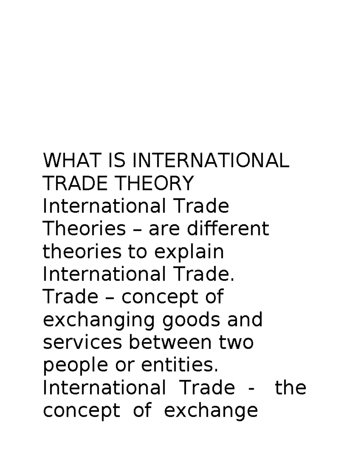 Topic-1 international Trade - MODULE 2: INTERNATIONAL TRADE AND FOREIGN ...