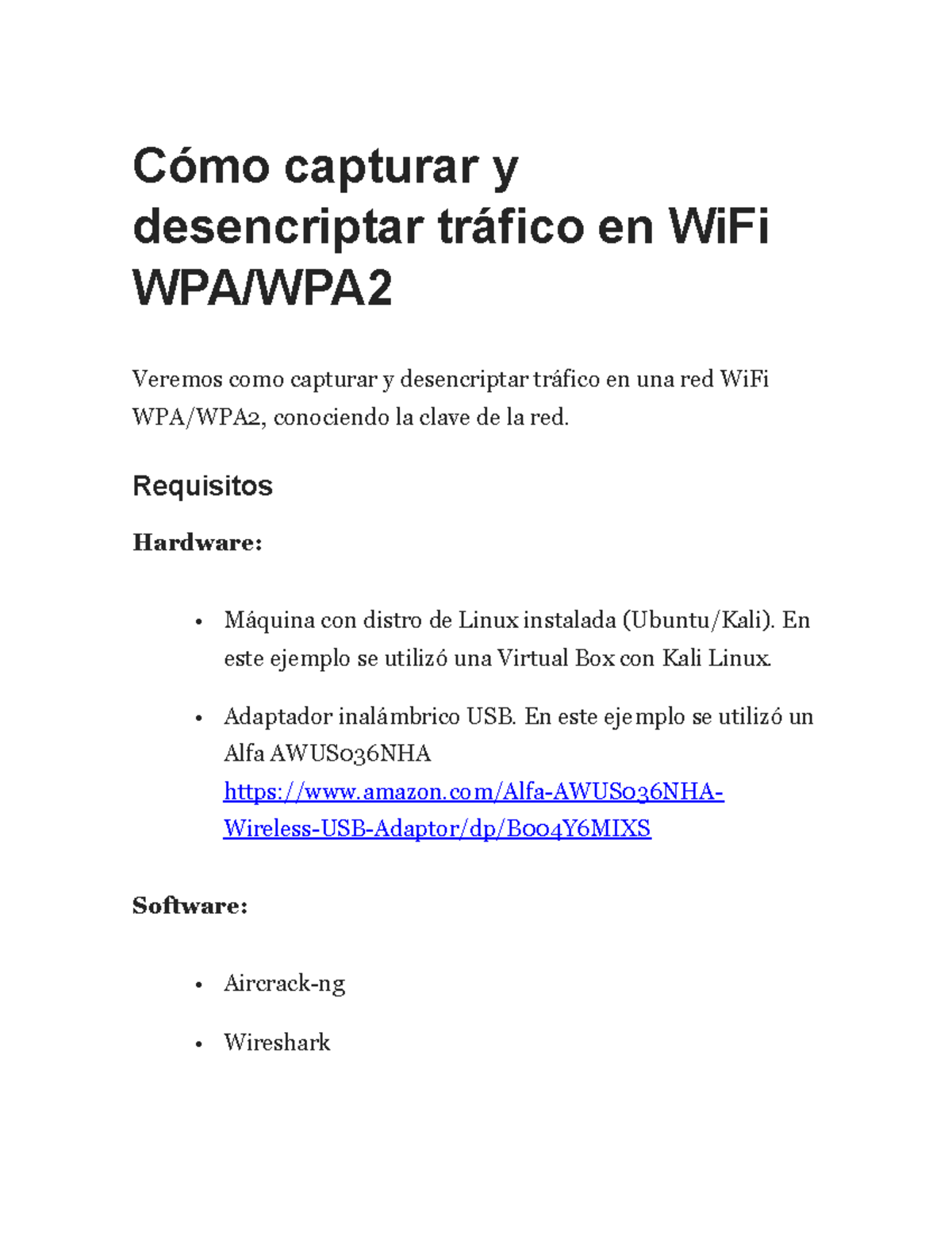 Cómo capturar y desencriptar tráfico en Wi Fi WPA - Cómo capturar y ...