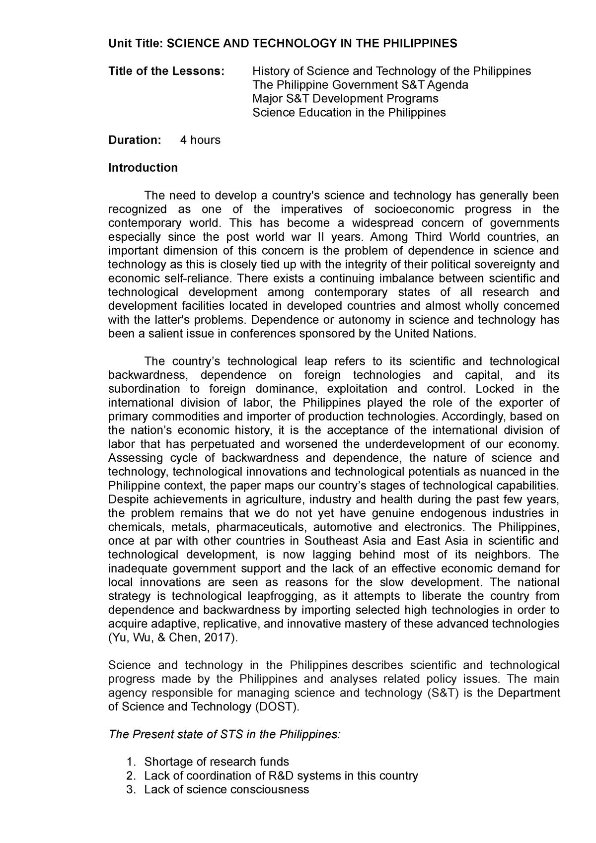 computer literacy thesis in the philippines pdf