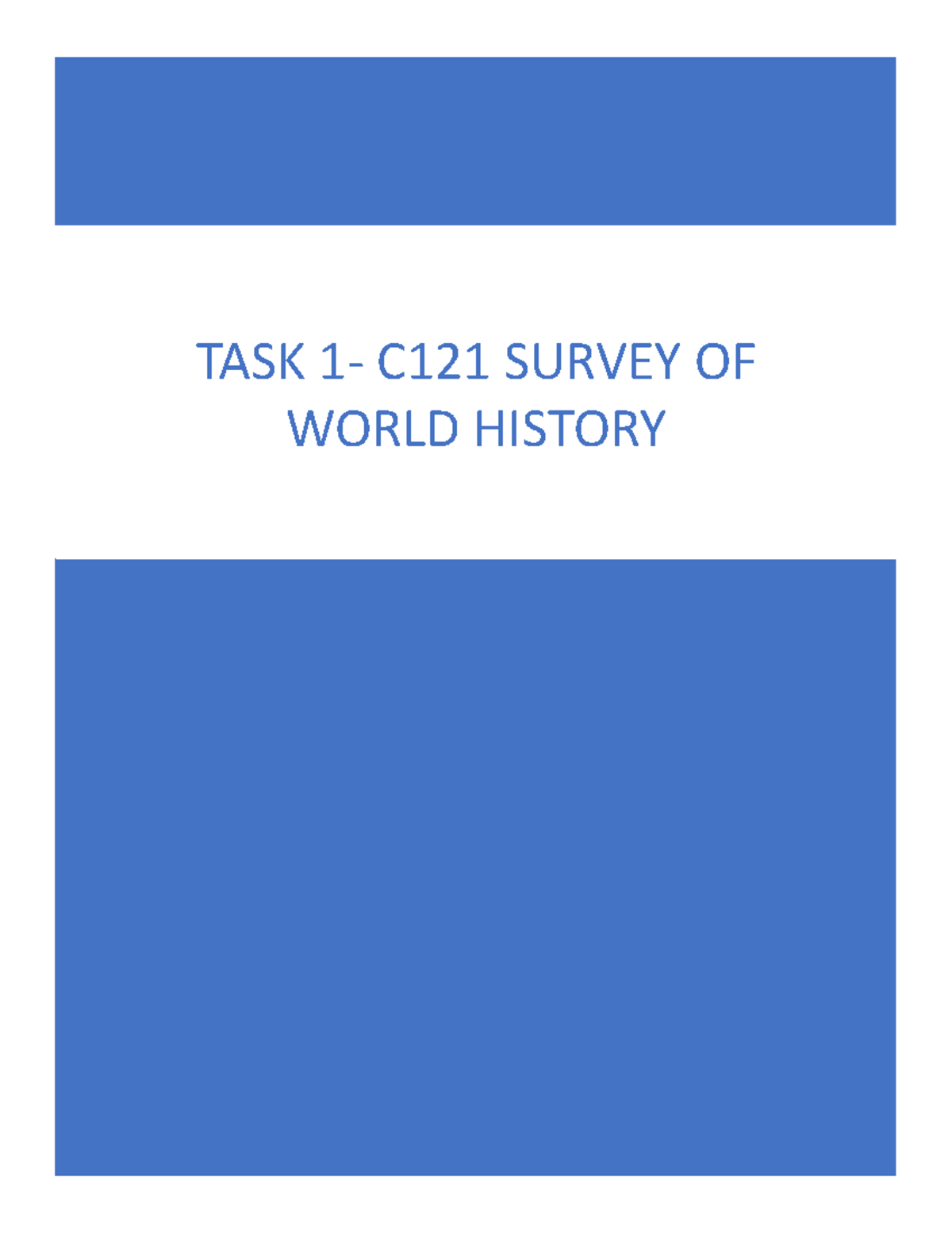 Us History Task 1 - Use As A Guide Passed 1st Try - TASK 1- C121 SURVEY ...