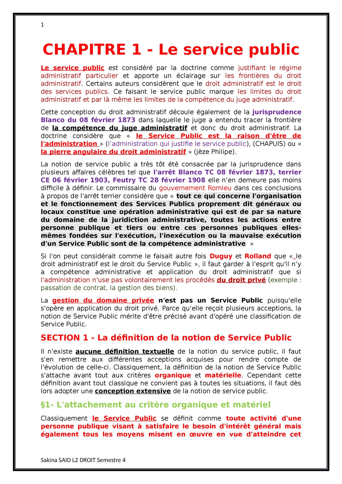 le service public plan dissertation