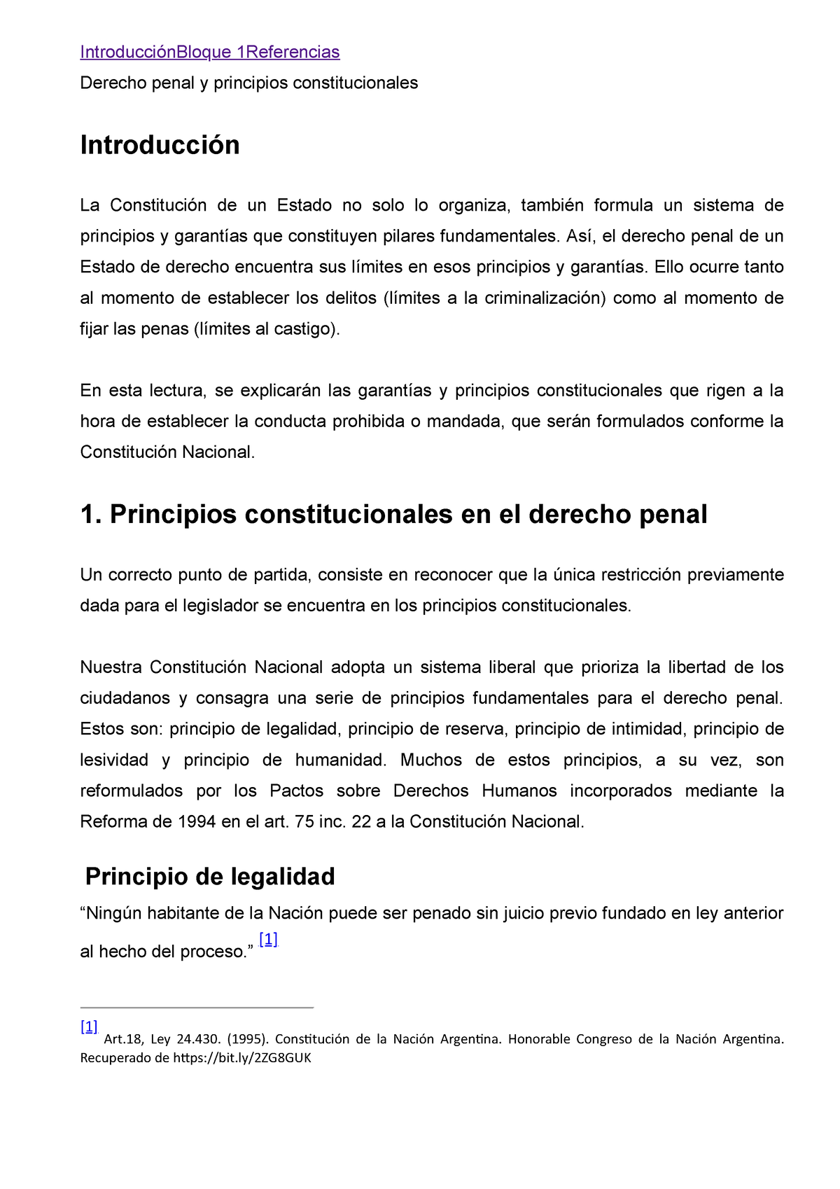 Módulo 1 - Lectura 2 - Derecho Constitucional - IntroducciónBloque ...